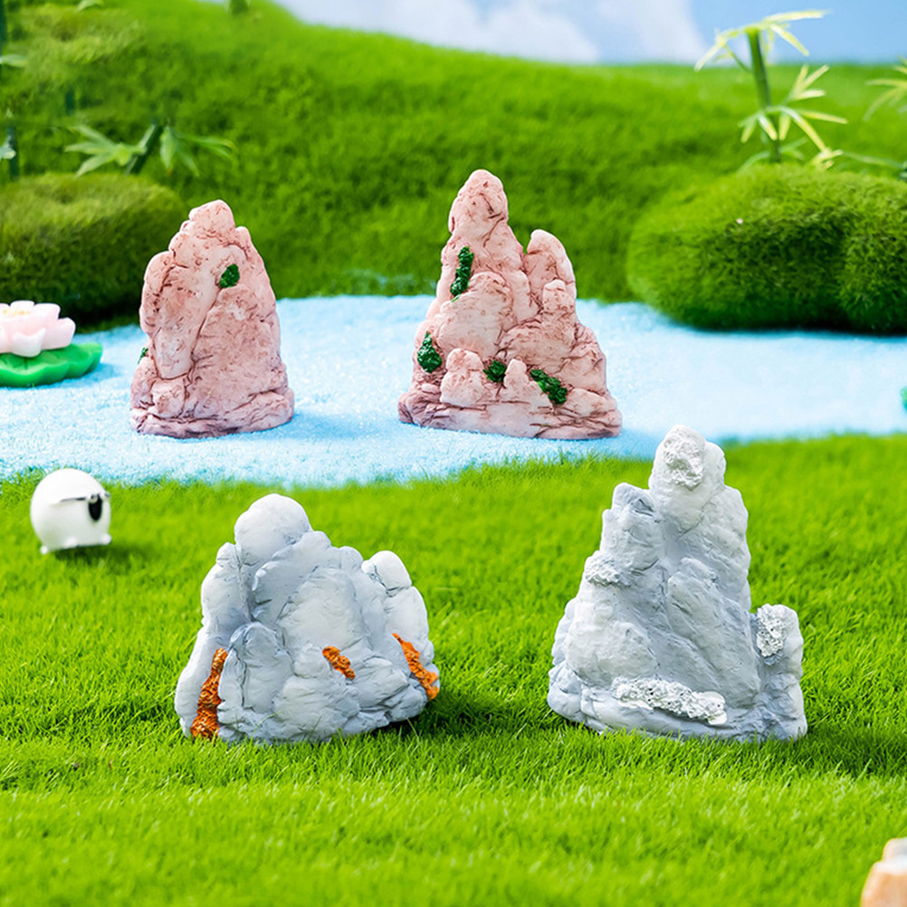 6Pcs Resin Mini Bonsai Mountai - Bonsai Garden Landscape Design review and price
