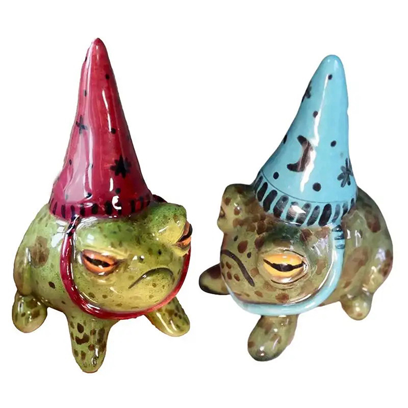 Witch Hat Little Frog Statue R - Bonsai Garden Art review and price